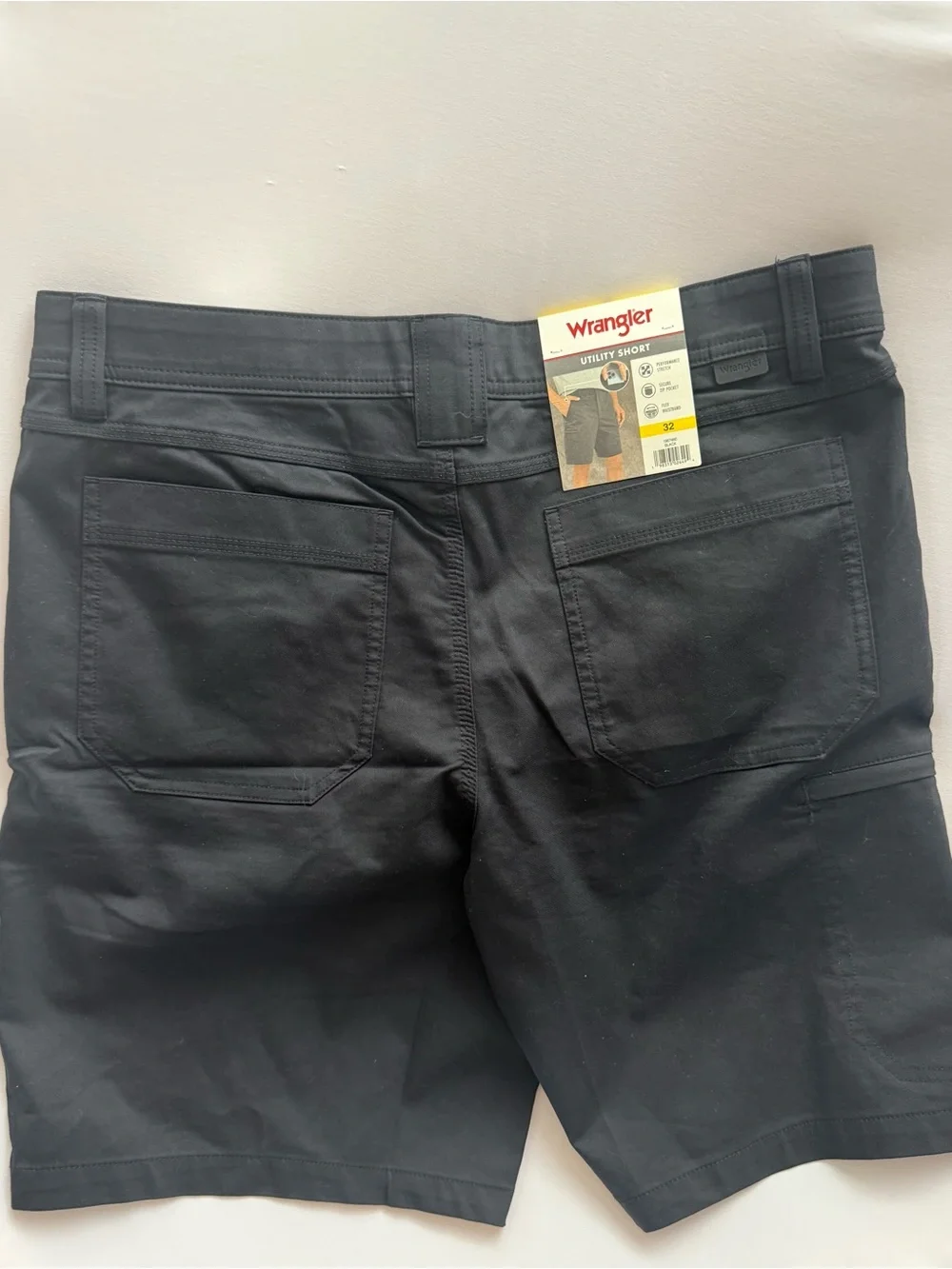 Wrangler Men's Black Cargo Shorts with Utility Pocket